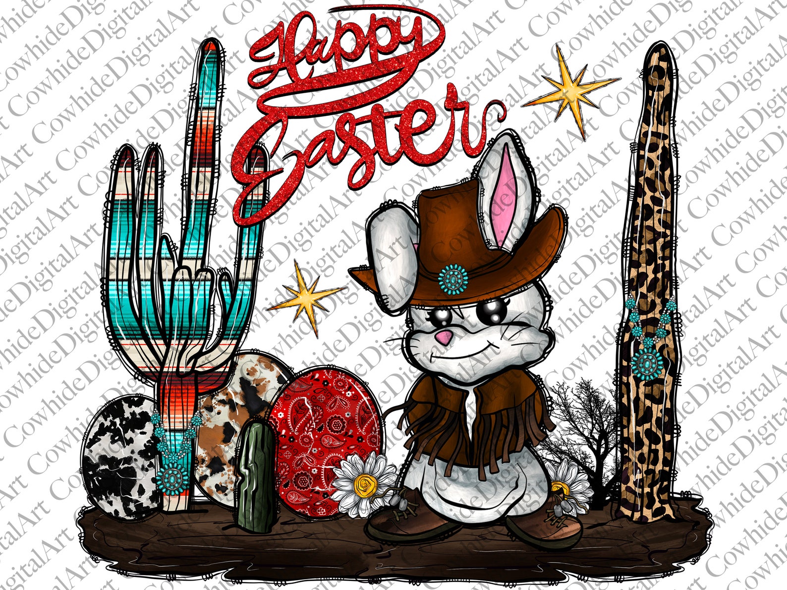 Western Rabbit Png Happy Easter PNG Rabbit PNG Western - Etsy