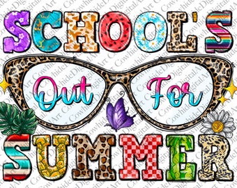 Schools Out For Summer png sublimation design download, Last Day Of School png, Beach png, Summer Teacher png, sublimate designs download