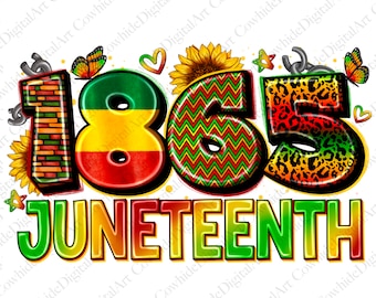 Juneteenth 1865 PNG, Sublimation Design (Digital Download)
