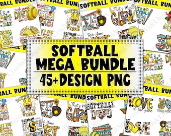 Softball PNG Clipart Bundle, Softball Mom, Sublimation Designs (Digital Download)