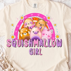 Squishmallow Girl PNG, Geburtstags-Prinzessin Design (Digitaler Download)