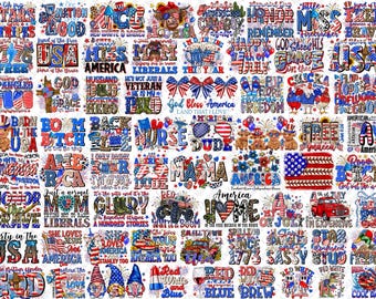 4th of July PNG Bundle: Western America Sublimation Designs (Digital Download)