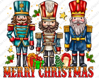 Merry Christmas Nutcracker PNG, Holiday Clipart (Digital Download)