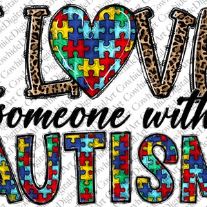 Autism Awareness Puzzle Heart PNG, Sublimation Design (Digital Download)