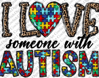 Autism Awareness Puzzle Heart PNG, Sublimation Design (Digital Download)