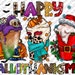 Happy Hallothanksmas Coffee PNG, Coffee Clipart, Fall PNG, Halloween png, Christmas PNG, Western Png, Instant Download, Sublimation Design