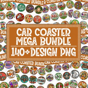 May include: A digital download of 140+ car coaster designs. The designs are in PNG format and feature a variety of themes, including summer, fall, and Christmas. The designs are perfect for creating custom car coasters.