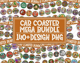 140+ Png Car Coaster Sublimation BUNDLE, Round Sublimation Design, Digital Download, Commercial Use, INSTANT DOWNLOAD, Sublimation Design