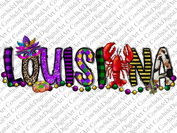 Louisiana LA Mardi Gras png sublimation design download, Happy Mardi Gras png, Louisiana LA png, sublimate designs download
