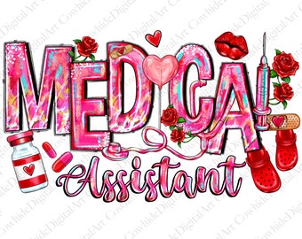 Assistant médical de la Saint-Valentin PNG, design par sublimation (téléchargement numérique)