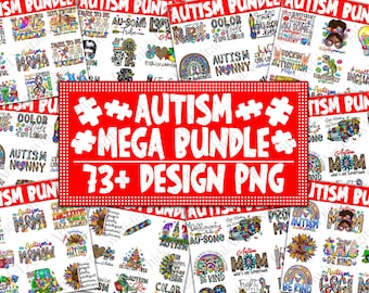 Autism Awareness Png Bundle, Western Cowhide Puzzle (Digital Download)
