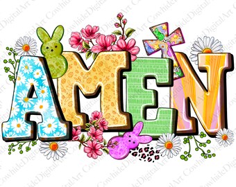Amen Easter PNG: Christian Baseball Clipart (Digital Download)