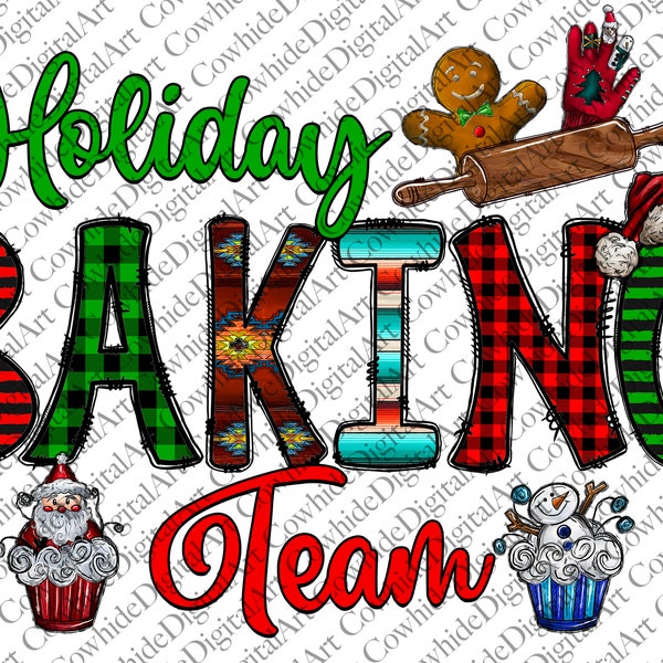 Équipe de pâtisserie des fêtes Png, joyeux Noël, pâtisserie Png, léopard, Noël, Cookie Png, Western, téléchargement numérique, conception par sublimation