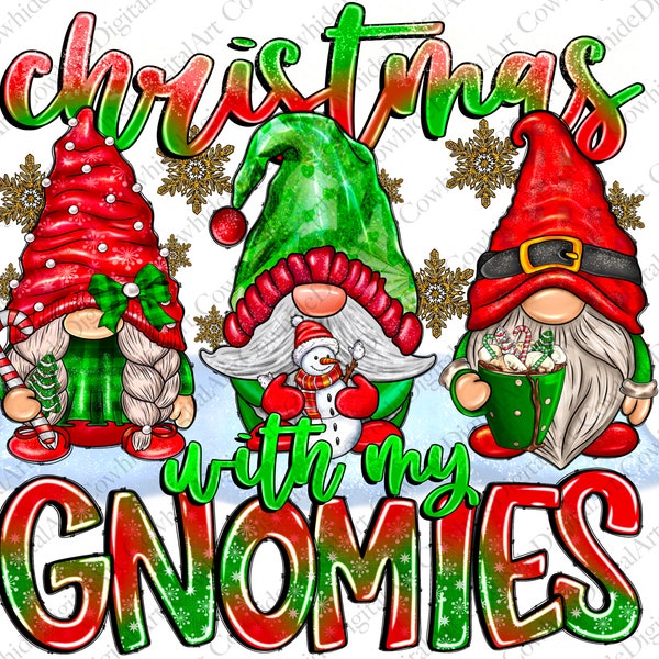Christmas with my Gnomies png sublimation design download, Christmas gnome png, gnome png, western Christmas png, sublimate designs download