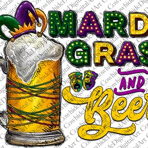 Mardi Gras-biermok, png-bestand: luipaard, turquoise edelsteen (digitale download)