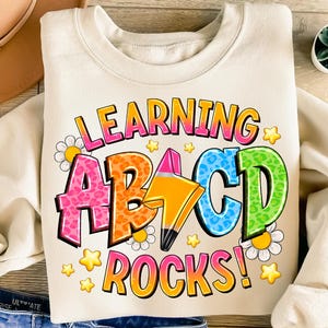 ABCD Learning Rocks PNG, Back to School PNG, School Png, Teacher ...