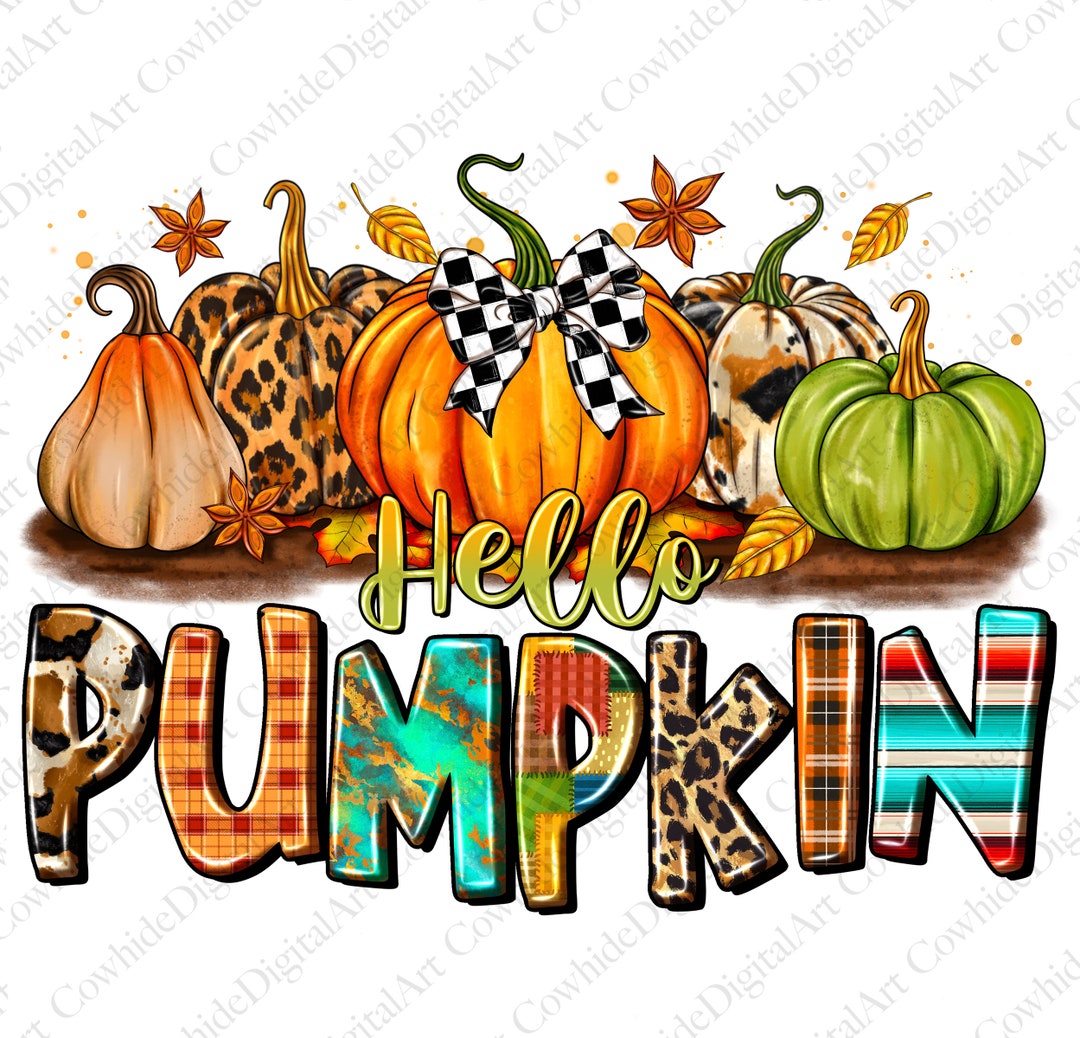 Hello Pumpkin Fall Sublimation Design (digital Download) - Etsy