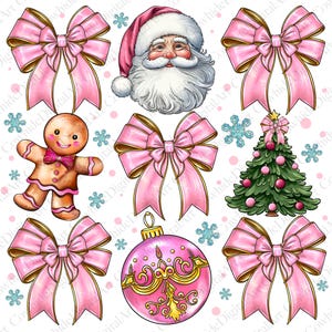 Coquette Bow PNG, Coquette Pink Bow Png, Pink Coquette Bow Png, Pink Christmas Png, Coquette Christmas Bow Holiday Png, Santa Shirt Designs