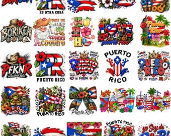 Puerto Rico Bundle PNG, Boricua Pride Frog Shirt Design (Digital Download)