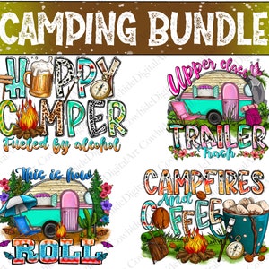 Camping Mega Bundle PNG, Sublimationsdesigns (Digitaler Download) Bild 3