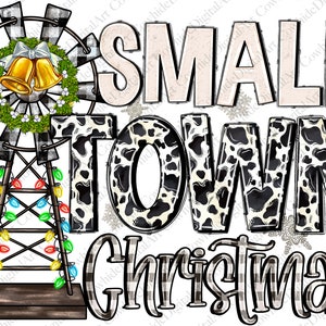 Kleine Stadt Weihnachten, Windmühle Png Western Weihnachten, Buffalo Plaid Merry Xmas Png, Weihnachten auf dem Bauernhof, Frohe Weihnachten Png Sublimationszitat