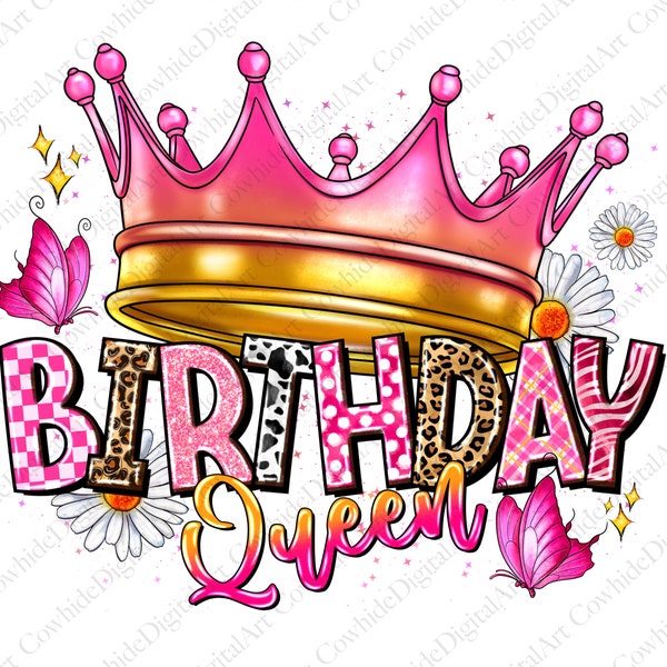 Birthday queen png sublimation design download, birthday party png, birthday png, birthday crown png, sublimate designs download