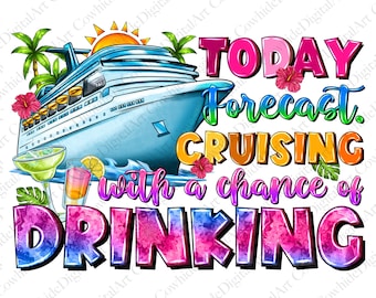 Croisière : prévisions de consommation d'alcool au format PNG, conception pour les vacances d'été (téléchargement numérique)