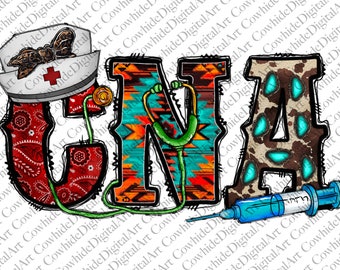 Western CNA Design, Nurse PNG File, Sublimation (Digital Download)