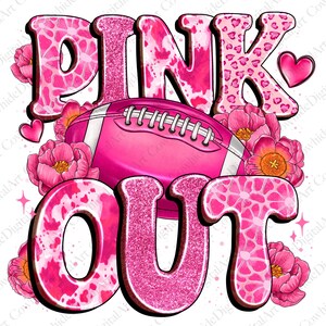 Breast Cancer Football Pink Out Png, Breast Cancer Png, Pink ribbon png, Pink ribbon Png, American Football png, Pink out, Cancer Awareness