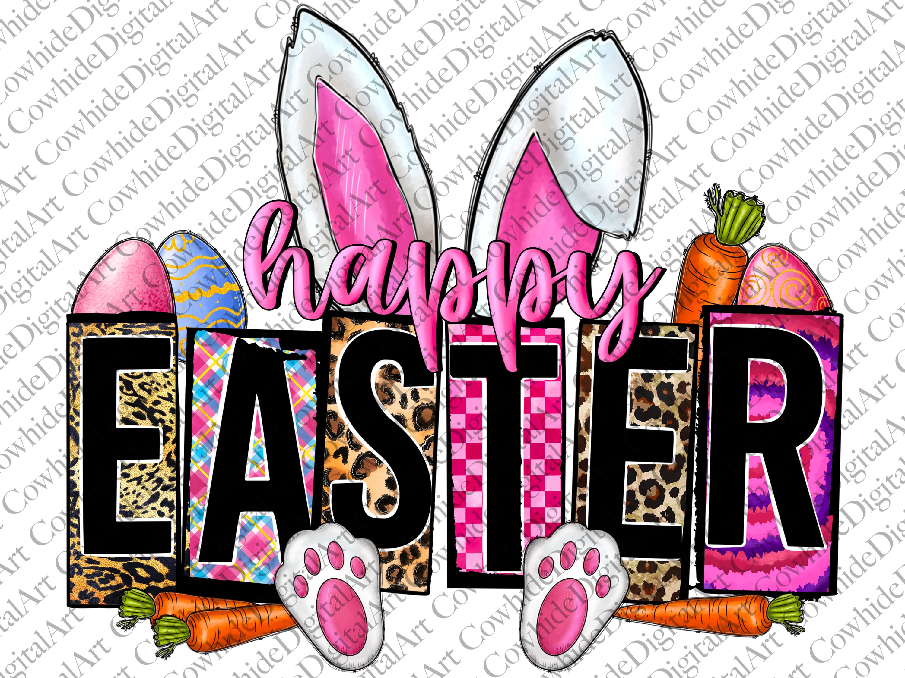 Happy Easter Bunny Png Sublimation Design, Easter Png, Happy Easter Png, Easter Bunny Png,Easter Day Png,Western Easter Png,Digital Download