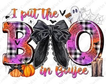 Ho messo il "Boo" nel fantasma Boujee PNG, design per sublimazione di Halloween (download digitale)