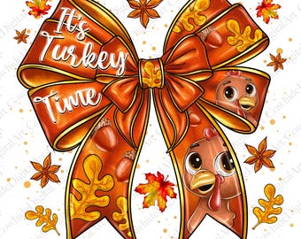 Fiocco di tacchino glitterato PNG, clipart del Ringraziamento (download digitale)