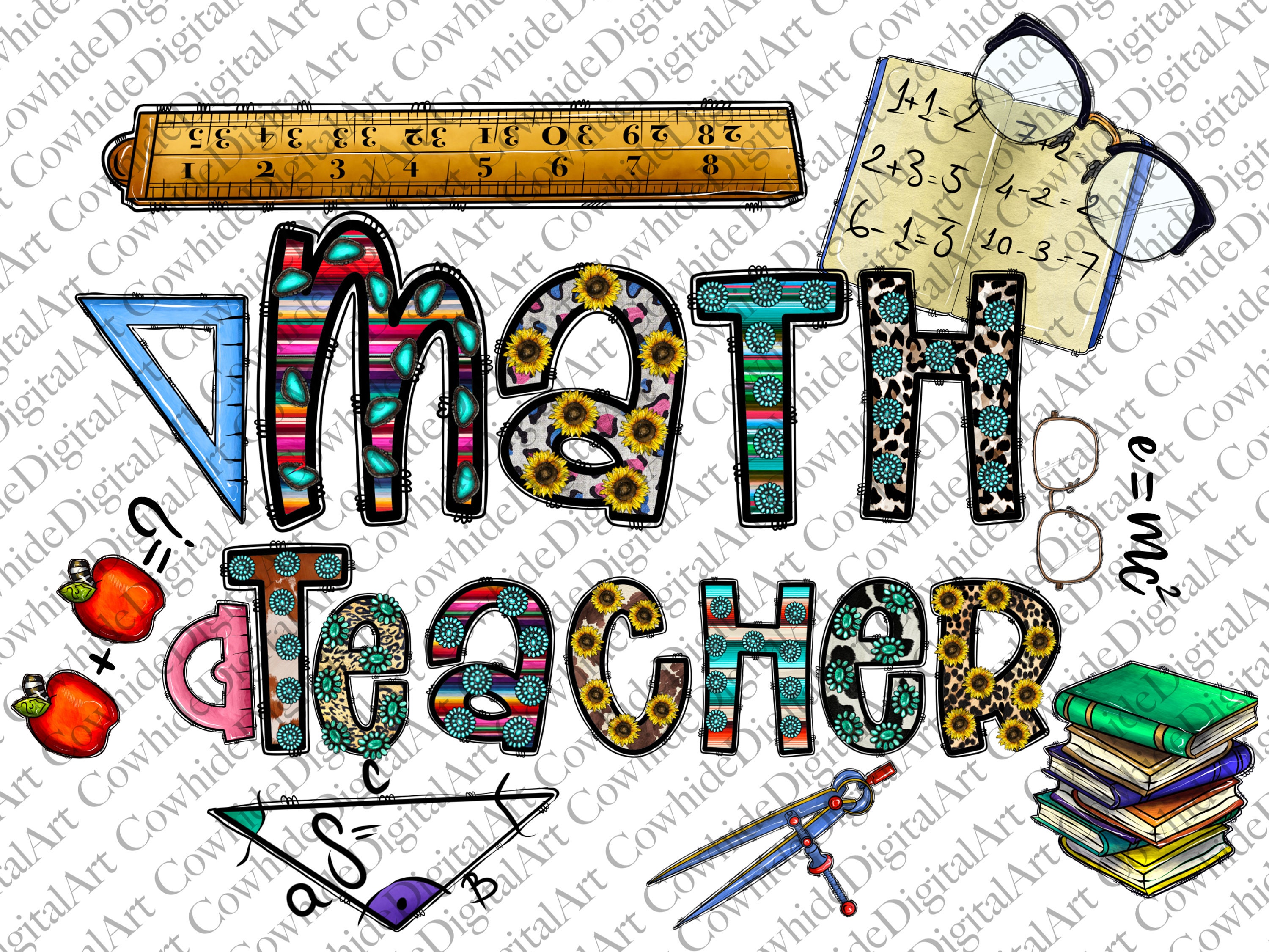 Teacher Png Back to School Png Number Svg Numbers Stickers 