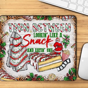Funny Christmas Mousepad PNG, Snack Design (téléchargement numérique)