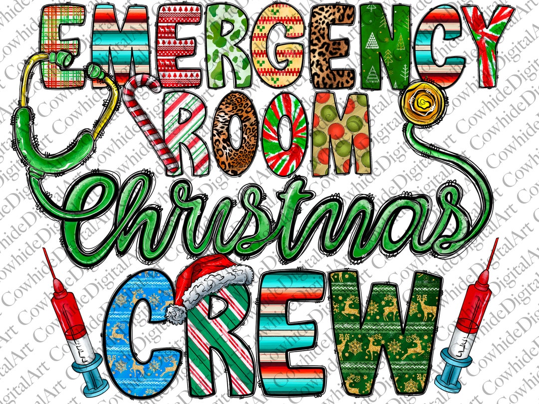 Emergency Room Christmas Crew PNG File,merry Christmas, Nurse Png ...
