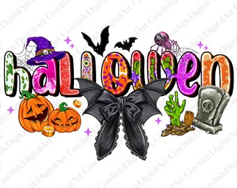 Coquette Halloween PNG, Spooky Season Sublimation (Digital Download)
