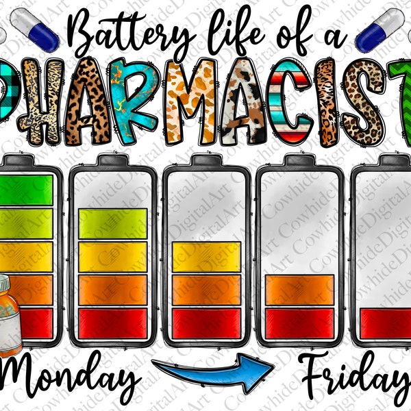 Battery Life of a Pharmacist PNG File, Pharmacy Tech PNG, Hospital png, Leopard, Cowhide , Sublimation Designs Downloads,Digital Download