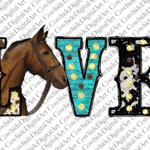 Love Horse Png, Horse Png, Sublimation Png, Digital Download, Watercolor Horse, Watercolor Animals Clipart, Horse Png, Horse Animals png
