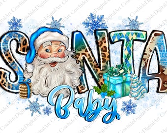 Santa Baby Christmas PNG: Winter Sublimation Design (Digital Download)