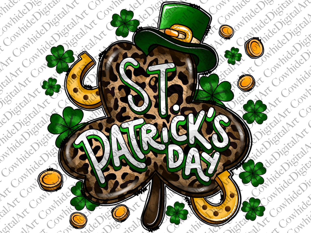 St. Patrick's Day Shamrock Png, St Patricks Day Png Sublimation Design ...