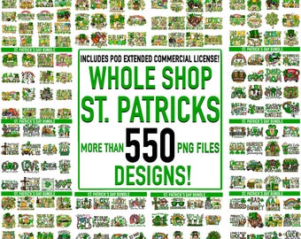 St. Patrick's Day Mega Bundle, 550+ PNG Designs (Digital Download)