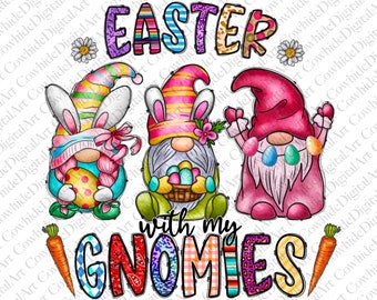 Easter Gnomies PNG, Sublimation Design (Digital Download)