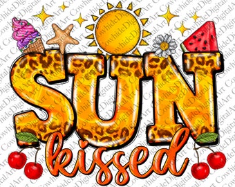 Sun kissed png sublimation design download, Sunkissed png, Beach png, Summer png, Palm png, Sun png, sublimate designs download, Western png
