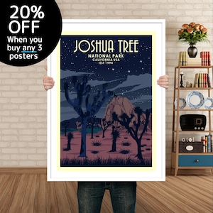 Joshua Tree Poster | Joshua Tree National Park Print | US National Parks | Wall Art