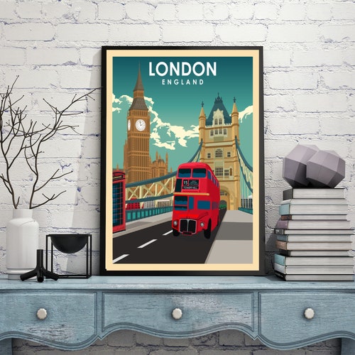 London Poster London Print london England Wall Art London Etsy
