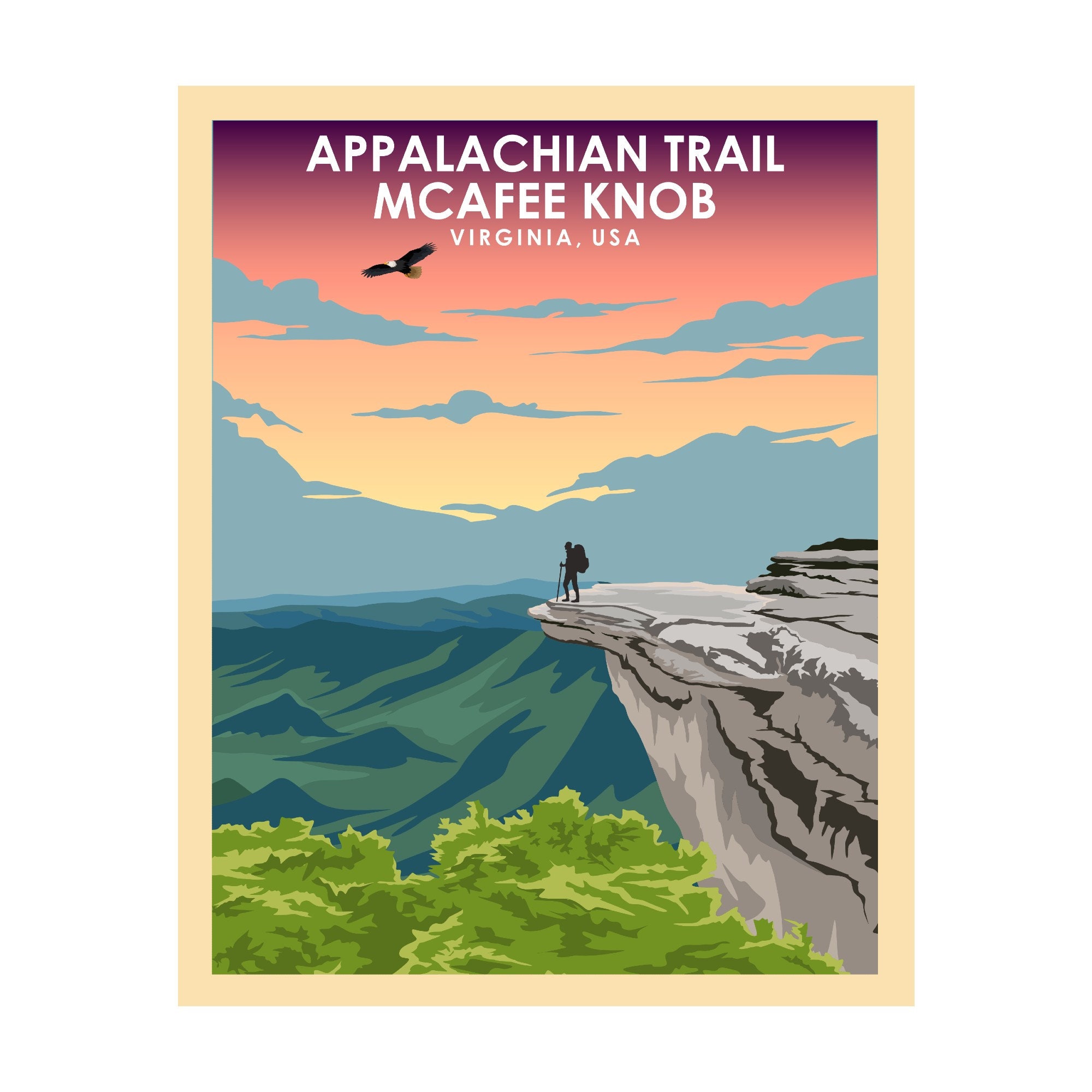Appalachian Trail Poster Appalachian Trail Print AT Poster - Etsy