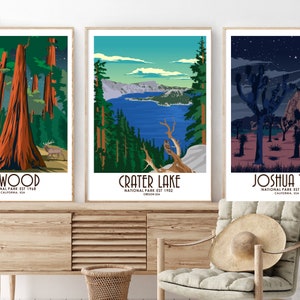 Crater Lake Print | Crater Lake Poster | Crater Lake National Park  | Oregon  Print |   Wall Art