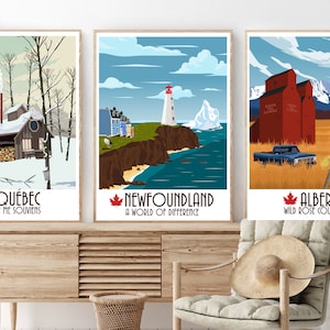 Newfoundland Print  | Newfoundland Travel Poster | Newfoundland and Labrador Poster | Wall Decor | Gift for Canadians | Wall Art