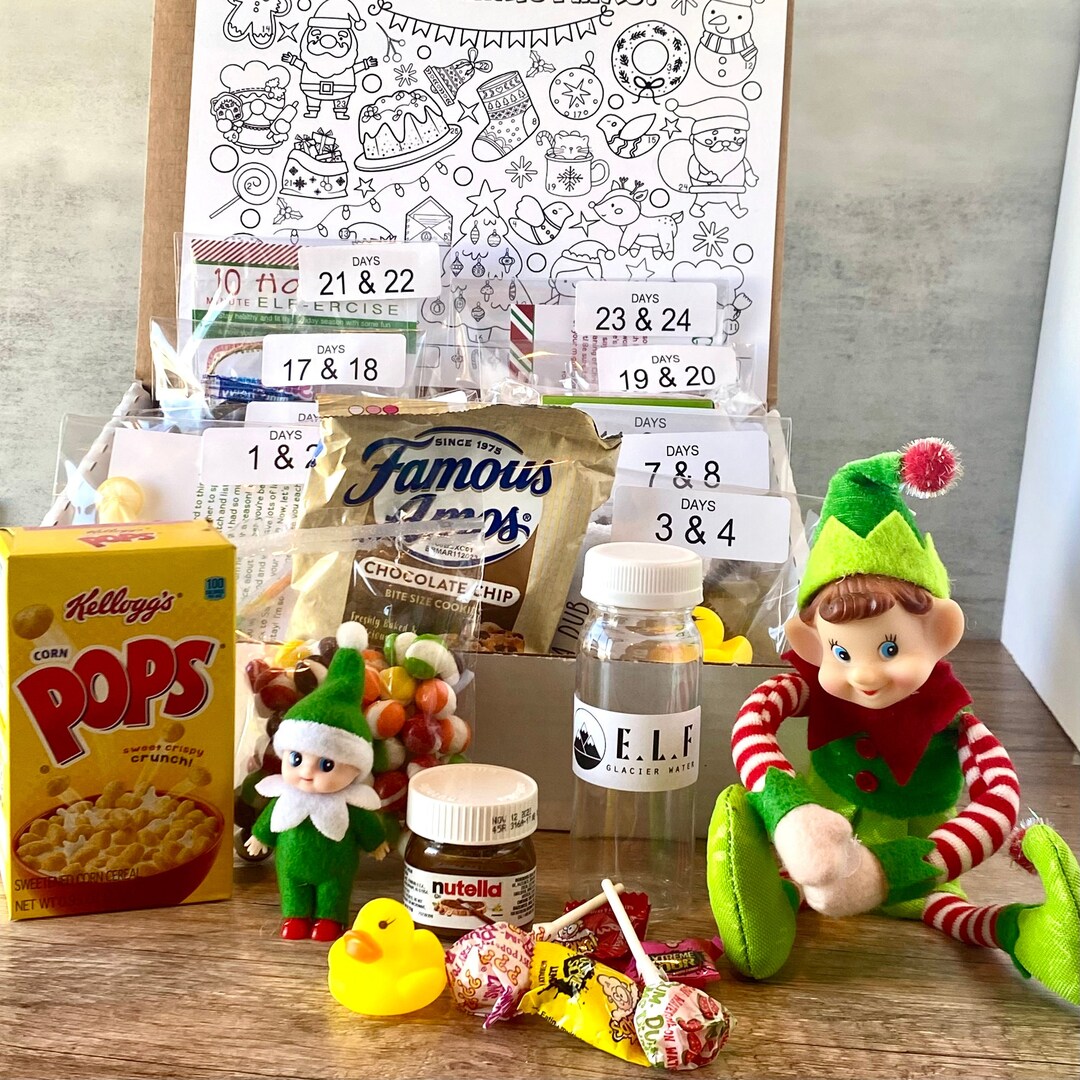24days of Christmas Elf Activity Kit Elf Props Elf Etsy