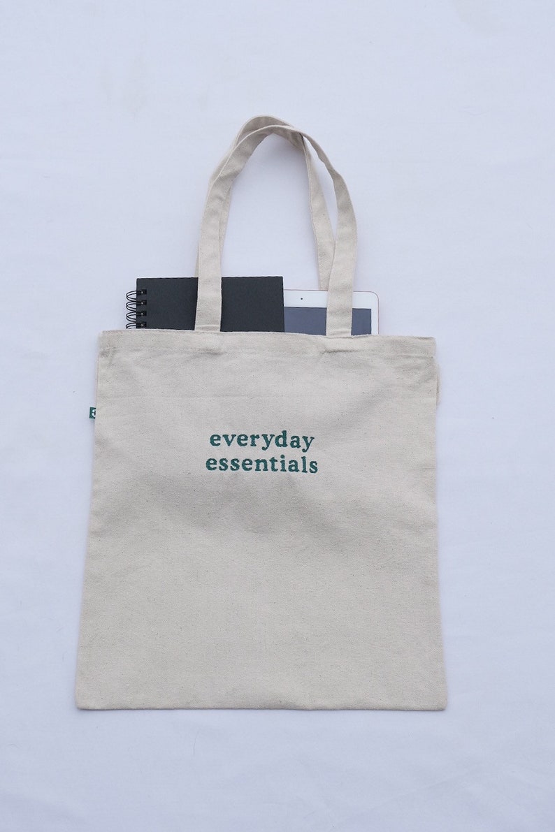 Everyday Essentials Embroidered Canvas Tote Bag